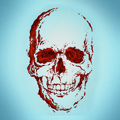 DEATHJUICE blood color dots drawing illustration