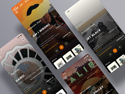 Mobile Music Player album color palette color scheme design mobile music player sketch ui ux