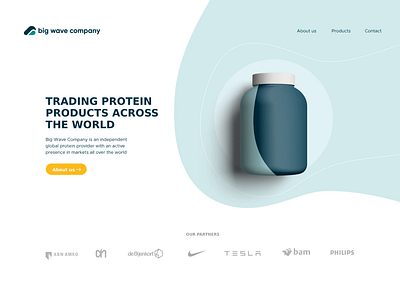 Big Wave Company - homepage animation animation animation design brand and identity branding green homepage jar motion design protein ui ux wave