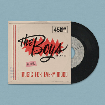 The Boys single record cover 45rpm cover music record script lettering typography vinyl record