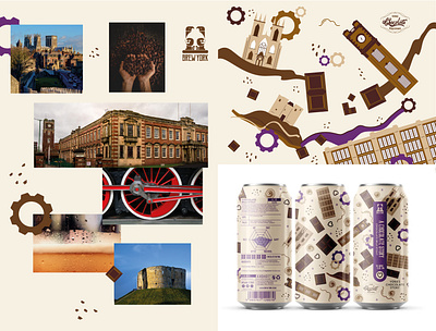 York Chocolate Festival branding can design craft beer illustraion illustrator york