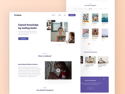 Landing Page - Haibook blog book books catalog childrens book clean design ecommerce homepage landing page landingpage shop ui uidesign uiux ux webdesign webpage website website design