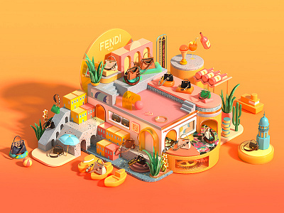 FENDI SS20 Strap You 3d cinema4d fendi italy octane