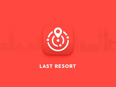 Last Resort App app find icon location logo lost map mapping mark pin radar resort