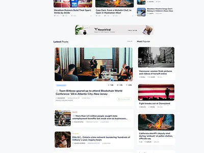 Newsviral - Modern News & Magazine HTML Template bootstrap bootstrap 4 design html magazine minimal newspaper publisher typography web