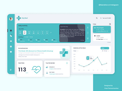 Hey Doc! - Official App activity tracker app branding card list cards feeds fitness fitness app fitness tracker heartbeat hospital interaction design medical medical app product design tracker app ui design ux design web app web design