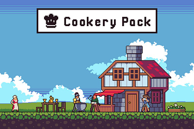Cookery Game Assets Pixel Art 2d character game assets game design gamedev indie game pixel art platformer sprite