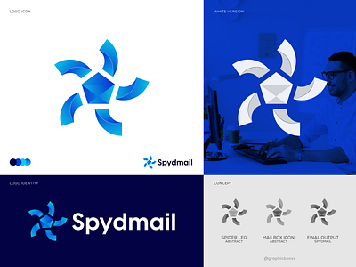 Spydmail - Logo design | Modern Logo design (unused) abstract logo app logo best logo best logo designer brand identity branding branding design branding designer business company graphicbooss ios app logo 2020 logo designer mail app mail logo mail services mailbox mailchimp modern logo technology
