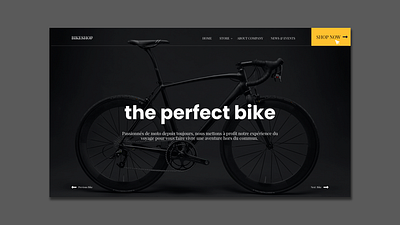 Modern Bike Shop Adobe XD Template design ecommerce illustration minimal ui ux vector web website