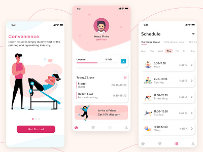 Best Fitness Class Scheduling App app development branding fitness fitness class fitness schedule app gym app mobile app personal trainer app personal training scheduler sports ui uidesign uiux workout schedule app workout scheduler app yoga