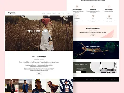 Supreme Casting design landing page web design