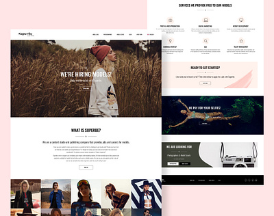 Supreme Casting design landing page web design