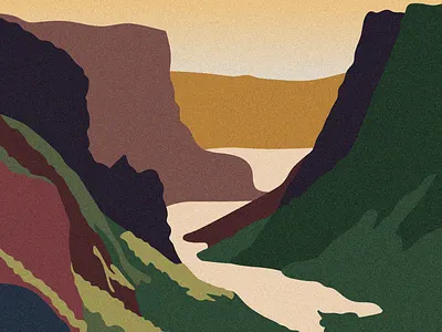 Canadian cliff adobe illustrator adventure canada cliffs hiking illustration illustrative explorer illustrator journey lake landscape landscape design nature illustration poster press article