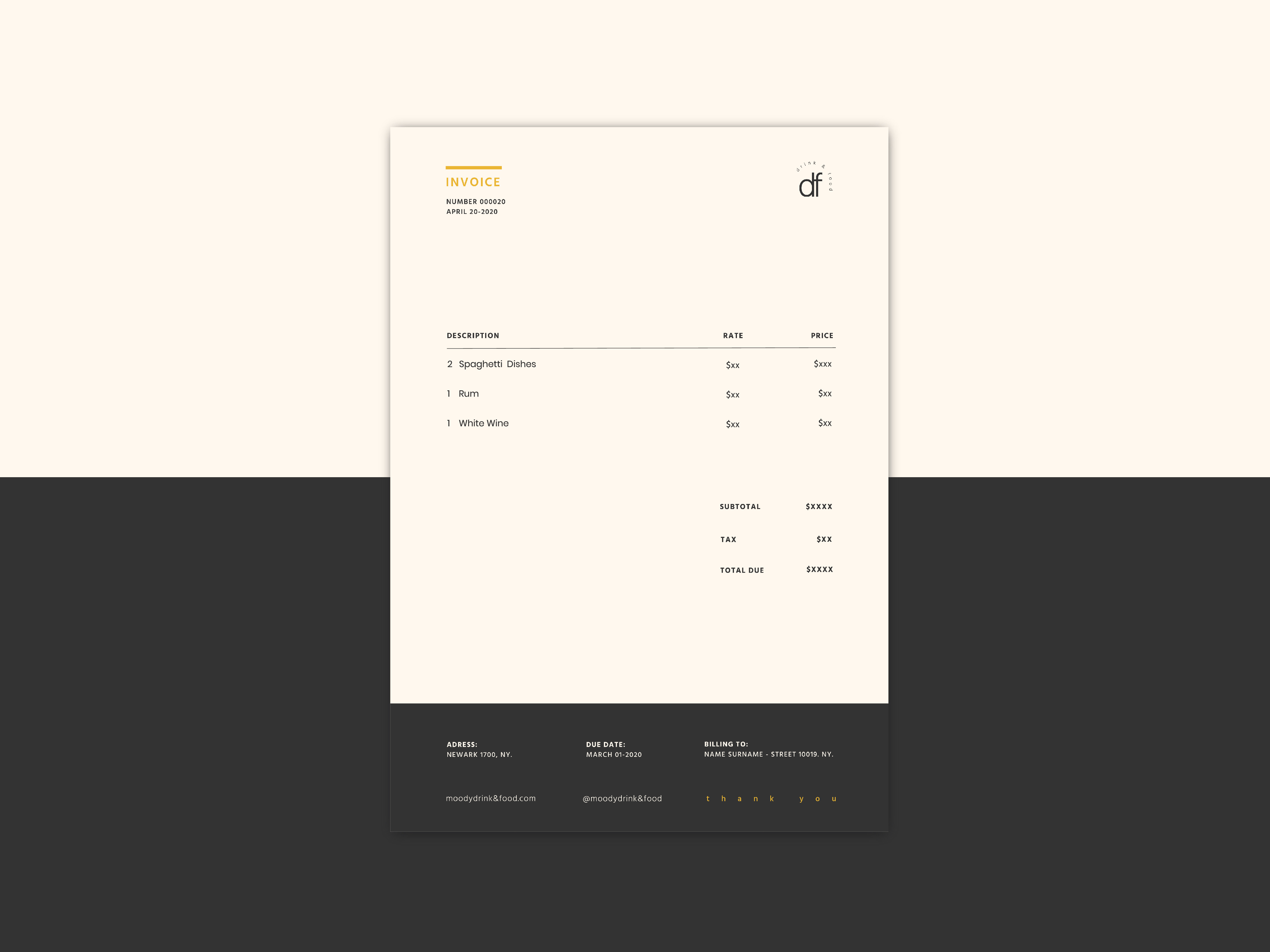 Daily UI challenge #046 - Invoice by Kritika Jindal on Dribbble