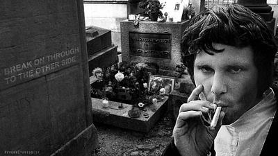 Jim Morrison at his Grave jim morrison jim morrison grave photoshop the doors