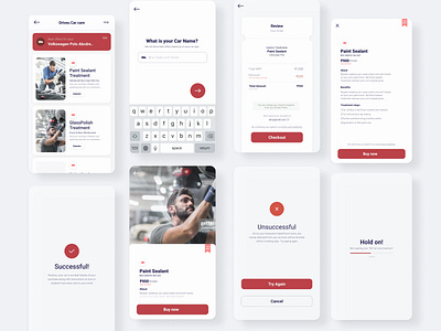 Car care mobile app mobile app design mobile ui
