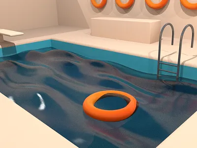 Swimming Pool 3d c4d c4dart c4dfordesigners c4dtoa cinema4d design design art designer digital art digital illustration illustration minimal