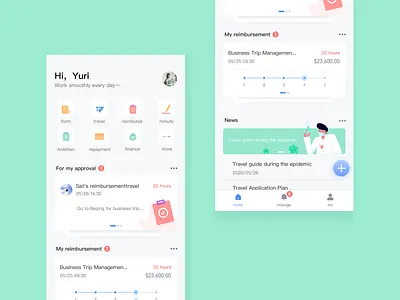 workspace app design illustration ui