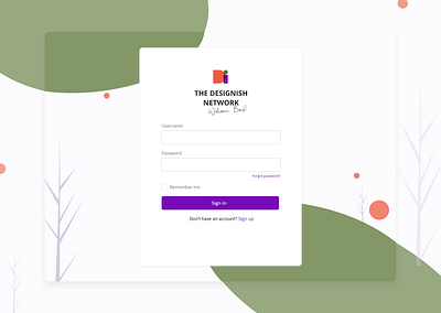 DailyUI #001 / Sign in screen design sign in ui web