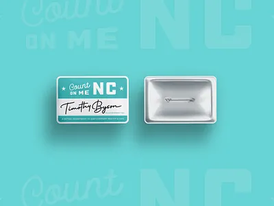 Count on Me NC - Pins branding design illustration logo nc north carolina type typography vector