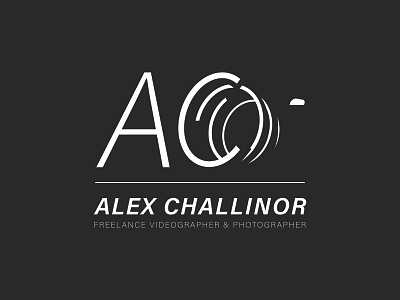 Alex Challinor Photographer brand branding branding design camera camera icon camera lens camera logo icon lens lens studio logo photo photographer photographer logo photography photography branding photography logo vector videographer videography