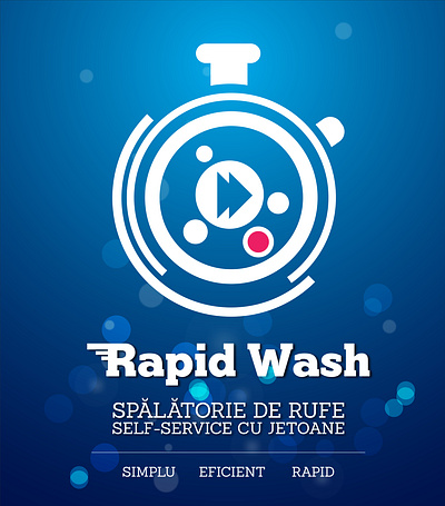 Rapid Wash Logo design icon logo logotype print self service wash