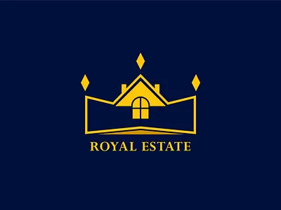 Royal Estate golden logo logo design logodesign properties property property developer property management property marketing royal royal logo royale royals save saved