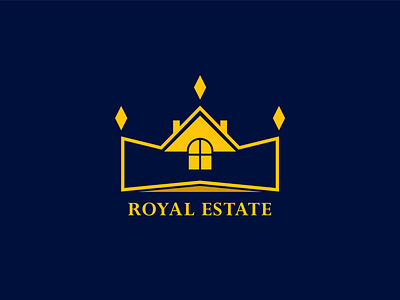 Royal Estate golden logo logo design logodesign properties property property developer property management property marketing royal royal logo royale royals save saved