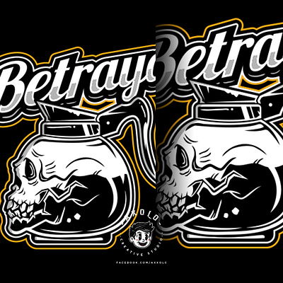 BETRAYAL bones branding branding design brew caffeine cartoon character character design coffee death design icon illustration logo skull skull art vector