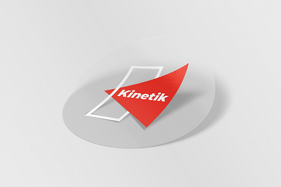 Kinetik - Sticker branding branding design camera design flat logo minimal red sticker stickermule transparent vector