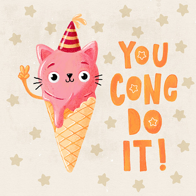 You cone do it doodle doodle art doodleart ice cream icecream illustration procreate summer