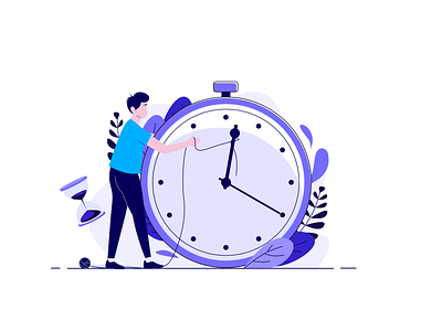 time design illustration people time tree