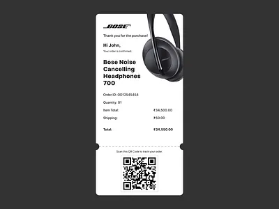 Email Receipt UI 017 adobexd app concept dailyui dailyui017 dailyuichallenge design email receipt light order purchase receipt simple ui uidesign ux