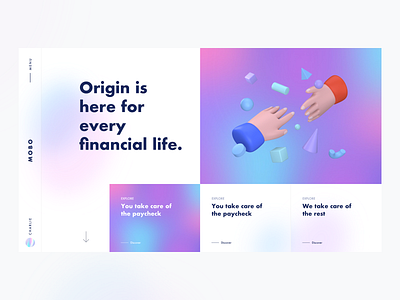 MOBO Web Design 2020 3d blur clean creative design gradient ui ux web