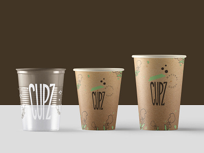 cupz coffee cups barista brand brandidentity branding brew cafe cafe logo coffee coffee cup coffeecups cursordesign cursordesignstudio design graphic graphicdesign illustration logo natural nature typography