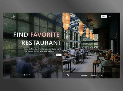 Find Favorite Restaurant branding design digital digital art illustration logo restaurant ui ux web web design website