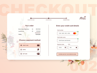 Credit Card Checkout checkout dailyui dailyui 002 ux