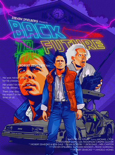 Back To The Future backtothefuture doc brown illustration marty mcfly mcfly nostalgia nostalgic retro