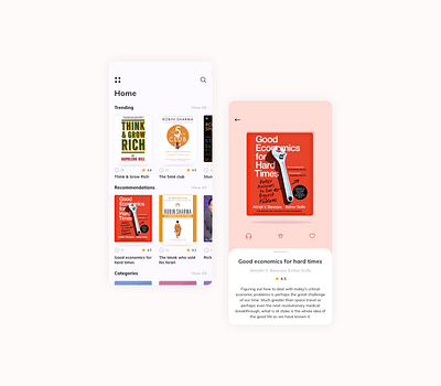 Audiobook App audiobook ebook mobile ui design