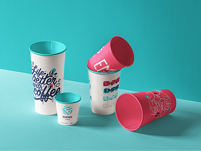 Brand identity for Empire Coffee arabic brand brand design branding coffee coffee brand coffee cups coffee design colourful design design agency design studio doha happy illustration work