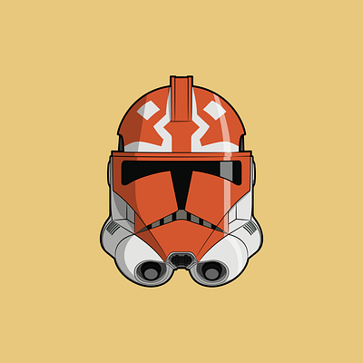 Clonetrooper - 332nd 332nd ahsoka ahsoka tano clone clone trooper clone wars clones clonetrooper design flat helmet helmet design illustration minimal star wars starwars vector