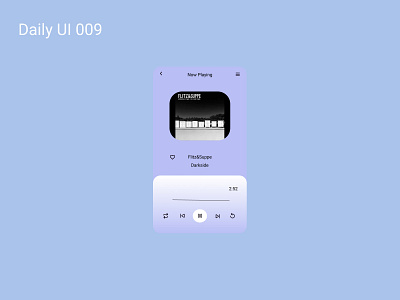 Daily UI 009 app daily 100 challenge dailyui design figma figmadesign music player music player ui ui ux