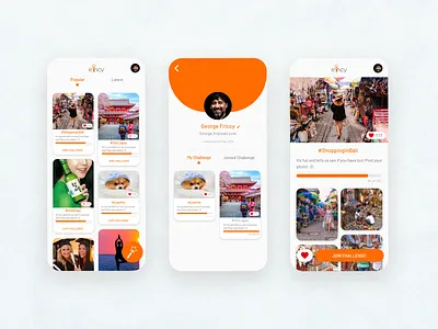 Challenge App app application clean design interface mobile simple ui user user interface