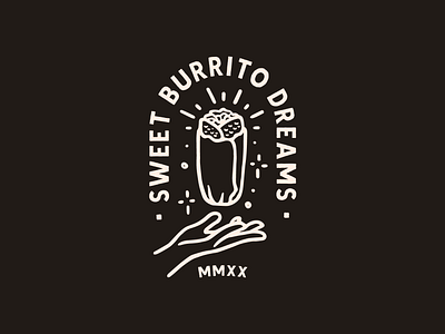 Sweet Burrito Dreams badge iconography illustration lettering lockup logo typography