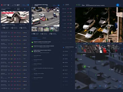 AI-Powered Traffic Dashboard - Reporting for Disputed Accident animation dashboard data design interactions interface responsive traffic jam transportation accidents ui