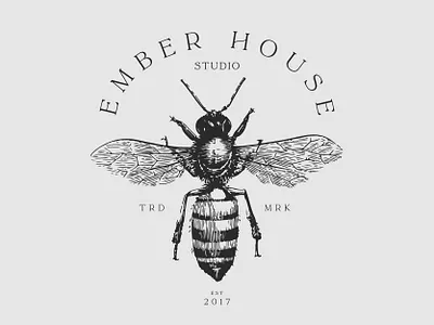 More Ember House Exploration bee branding design icon illustration logo type typography