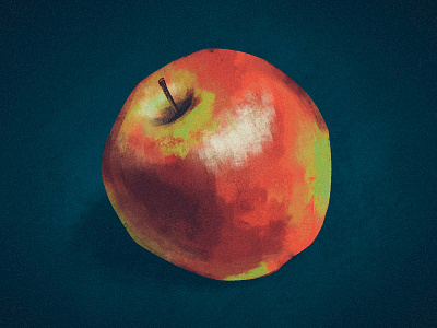 Apple Challenge #1 2d apple challenge digital painting fruit illustration ipad pro oil paint painterly procreate still life