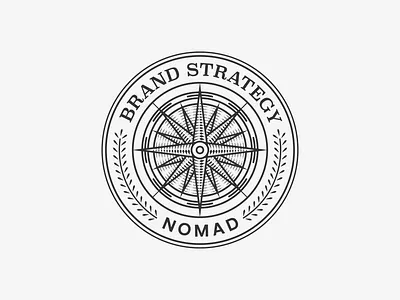 NOMAD Badges badge engraving etching graphic design illustration illustrator line art logo peter voth design vector