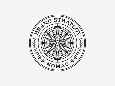 NOMAD Badges badge engraving etching graphic design illustration illustrator line art logo peter voth design vector