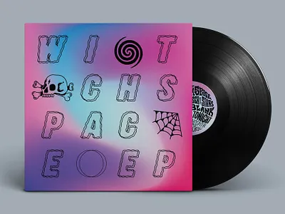 Spiral Death Trap Album Artwork album art album artwork album cover custom type graphic design hand drawn type hand lettering illustration lettering typography vinyl record women in illustration